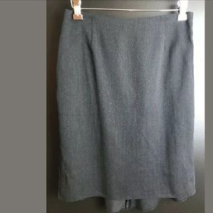 BLUGIRL BLUMARINE Charcoal Gray Wool Skirt Straigh